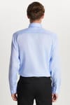 Slim Fit Mavi Non-Iron %100 Pamuk Doğa Dostu Ekoteks Belgeli Ütü Gerektirmez Gömlek