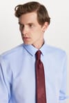 Slim Fit Mavi Non-Iron %100 Pamuk Doğa Dostu Ekoteks Belgeli Ütü Gerektirmez Gömlek