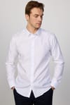 Slim Fit Non-Iron Ütü Gerektirmez Beyaz Erkek Gömlek