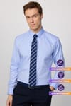 Slim Fit Mavi Non-Iron %100 Pamuk Doğa Dostu Ekoteks Belgeli  Gömlek