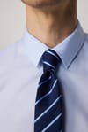 Slim Fit Non-Iron Ütü Gerektirmez Mavi Erkek Gömlek