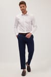 Erkek Slim Fit Dar Kesim Uzun Kollu %100 Pamuk Premium Seri Beyaz Gömlek