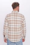 Erkek Slim Fit Dar Kesim Oduncu Tek Cep Kareli Kışlık Gömlek