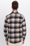 Erkek Slim Fit Dar Kesim Oduncu Tek Cepli Kareli Kışlık Gömlek