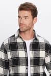 Erkek Slim Fit Dar Kesim Oduncu Kareli Kışlık Gömlek