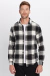 Erkek Slim Fit Dar Kesim Oduncu Kareli Kışlık Gömlek