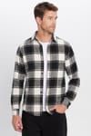 Erkek Slim Fit Dar Kesim Oduncu Kareli Kışlık Gömlek