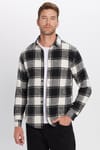 Erkek Slim Fit Dar Kesim Oduncu Kareli Kışlık Gömlek