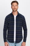 Erkek Slim Fit Dar Kesim Oduncu Kareli Kışlık Gömlek