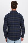 Erkek Slim Fit Dar Kesim Oduncu Kareli Kışlık Gömlek