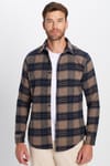 Erkek Slim Fit Dar Kesim Oduncu Kareli Kışlık Gömlek