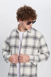 Erkek Slim Fit Dar Kesim Oduncu Düğmeli Yaka Kareli Kışlık Gömlek