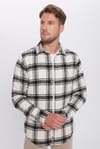 Erkek Slim Fit Dar Kesim Oduncu Düğmeli Yaka Kareli Kışlık Gömlek