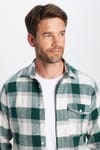 Erkek Slim Fit Dar Kesim Oduncu Tek Cepli Kareli Kışlık Gömlek