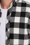 Erkek Slim Fit Dar Kesim Oduncu Düğmeli Yaka Kareli Kışlık Gömlek