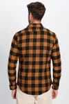 Erkek Slim Fit Dar Kesim Oduncu Düğmeli Yaka Kareli Kışlık Gömlek