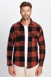 Erkek Slim Fit Dar Kesim Oduncu Çift Cep Kapaklı Kareli Kışlık Gömlek