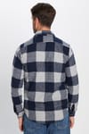 Erkek Slim Fit Dar Kesim Oduncu Çift Cep Kapaklı Kareli Kışlık Gömlek