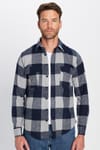 Erkek Slim Fit Dar Kesim Oduncu Çift Cep Kapaklı Kareli Kışlık Gömlek