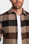 Erkek Slim Fit Dar Kesim Oduncu Kareli Kışlık Gömlek