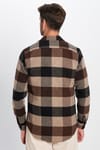 Erkek Slim Fit Dar Kesim Oduncu Kareli Kışlık Gömlek