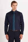 Erkek Slim Fit  Premium Likralı Pamuk Saten Gömlek