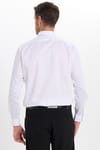 Erkek Slim Fit Dar Kesim Non-Iron Uzun Kollu Kravatlık Yaka Pamuklu Beyaz Gömlek