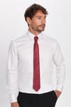 Slim Fit Beyaz Non-Iron Pamuklu Doğa Dostu Ekoteks Belgeli Ütü Gerektirmez Gömlek