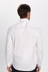 Slim Fit Beyaz Non-Iron Pamuklu Doğa Dostu Ekoteks Belgeli Ütü Gerektirmez Gömlek
