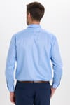 Erkek Slim Fit Dar Kesim Non-Iron Uzun Kollu Kravatlık Yaka Pamuklu Açık Mavi Gömlek