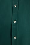 Erkek Slim Fit Dar Kesim Düz Oxford Armalı Düğmeli Yaka Haki Spor Gömlek