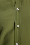 Erkek Slim Fit Dar Kesim Düz Oxford Armalı Düğmeli Yaka Yeşil Spor Gömlek