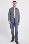 Erkek Slim Fit Dar Kesim Uzun Kollu Düz Kışlık Oduncu Gri Gömlek
