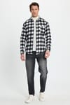 Erkek Slim Fit Dar Kesim Uzun Kollu Cepli Kareli Dama Desenli Kışlık Oduncu Gömlek