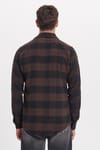 Erkek Slim Fit Dar Kesim Uzun Kollu Kapaklı Çift Cepli Kareli Kışlık Oduncu Gömlek