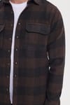 Erkek Slim Fit Dar Kesim Uzun Kollu Kapaklı Çift Cepli Kareli Kışlık Oduncu Gömlek