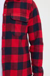 Erkek Slim Fit Dar Kesim Uzun Kollu Kapaklı Çift Cepli Kareli Kışlık Oduncu Gömlek