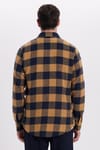 Erkek Slim Fit Dar Kesim Uzun Kollu Kapaklı Çift Cepli Kareli Kışlık Oduncu Gömlek