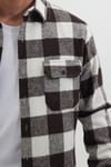 Erkek Slim Fit Dar Kesim Uzun Kollu Kapaklı Çift Cepli Kareli Kışlık Oduncu Gömlek