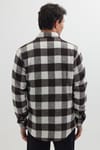 Erkek Slim Fit Dar Kesim Uzun Kollu Kapaklı Çift Cepli Kareli Kışlık Oduncu Gömlek