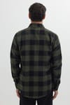 Erkek Slim Fit Dar Kesim Uzun Kollu Kapaklı Çift Cepli Kareli Kışlık Oduncu Gömlek