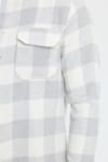Erkek Slim Fit Dar Kesim Uzun Kollu Kapaklı Çift Cepli Kareli Kışlık Oduncu Gömlek