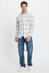 Erkek Slim Fit Dar Kesim Uzun Kollu Kapaklı Çift Cepli Kareli Kışlık Oduncu Gömlek