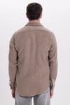 Erkek Slim Fit Dar Kesim  Armürlü Oduncu Cepli Spor Yaka Gömlek
