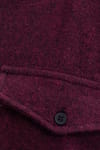 Erkek Slim Fit Tek Cep Kapaklı Düz Oduncu Spor Bordo Gömlek