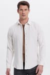 Erkek Slim Fit Dar Kesim Yaka Düğmeli Çizgili Oduncu Gömlek
