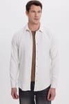 Erkek Slim Fit Dar Kesim Yaka Düğmeli Çizgili Oduncu Gömlek