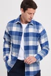 Erkek Slim Fit Dar Kesim Kareli Kışlık Oduncu Gömlek
