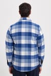 Erkek Slim Fit Dar Kesim Kareli Kışlık Oduncu Gömlek