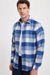 Erkek Slim Fit Dar Kesim Kareli Kışlık Oduncu Gömlek